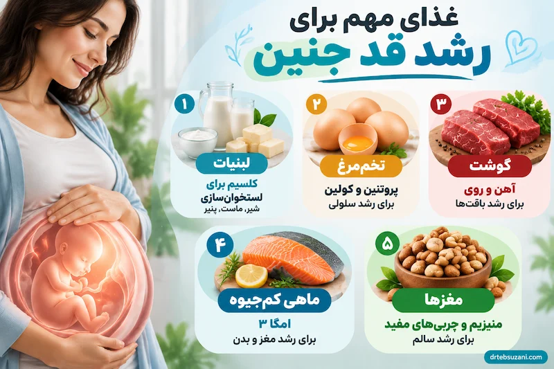 تغذیه برای افزایش قد جنین در دوران بارداری